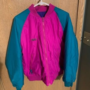 Vintage Paris Sport Club Coat Jacket Pink And Teal